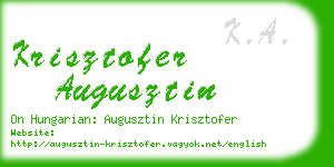 krisztofer augusztin business card